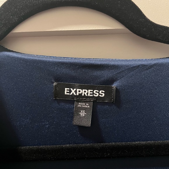 Navy blue long sleeve dress express XS - Picture 3 of 3